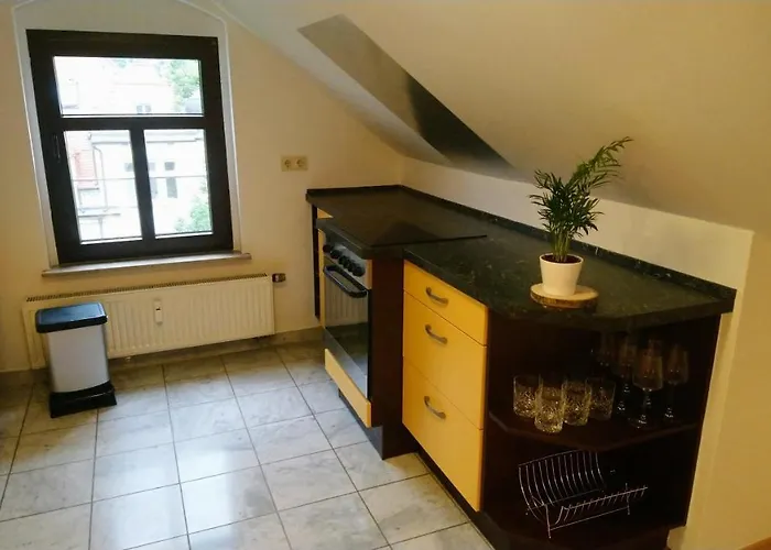 Wohlfuehlen / Parkplatz / Bis 4 Personen / Kueche Apartmán Drážďany