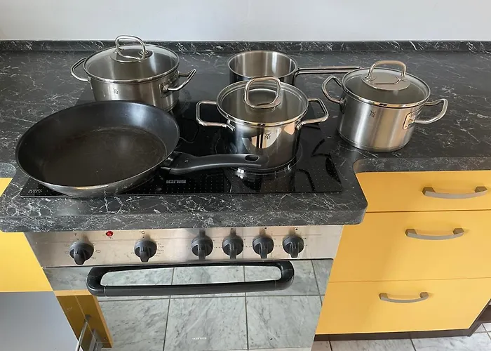 Wohlfuehlen / Parkplatz / Bis 4 Personen / Kueche Apartmán Drážďany